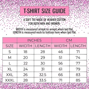 K&ouml;nnte beinhalten: T-Shirt Gr&ouml;&szlig;entabelle mit Ma&szlig;en in Zoll und Zentimetern. Die Tabelle zeigt die Gr&ouml;&szlig;en S bis XXXL mit den entsprechenden Breiten- und L&auml;ngenma&szlig;en f&uuml;r jede Gr&ouml;&szlig;e.