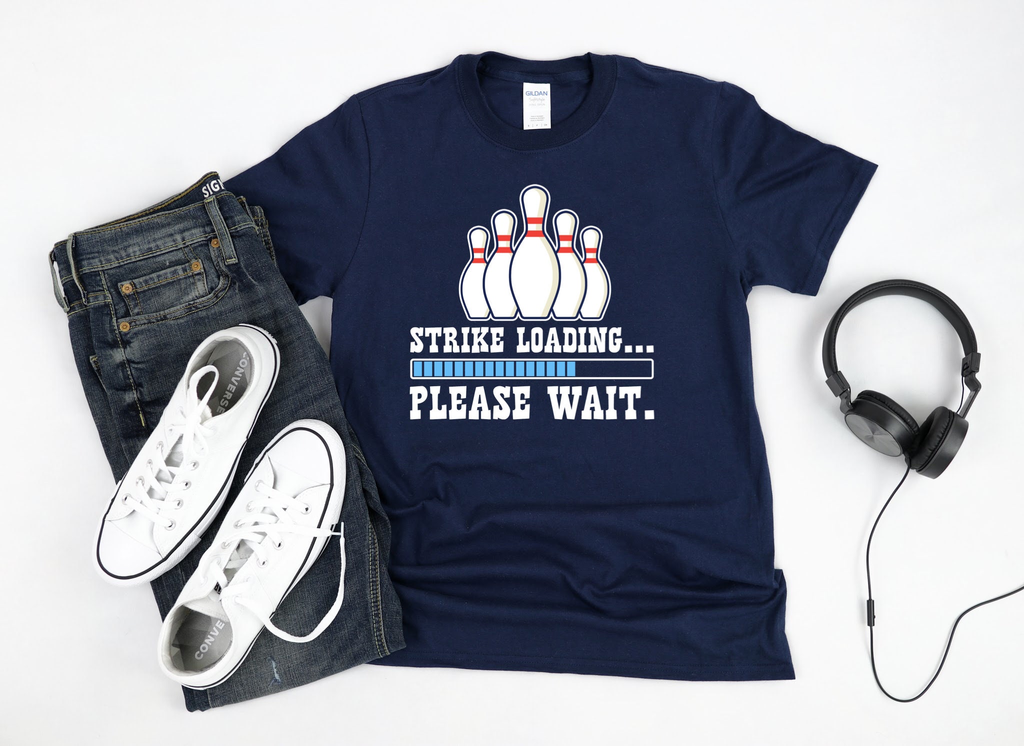 Bowling Shirt/ Funny Bowling League Gift/ Strike Loading Etsy