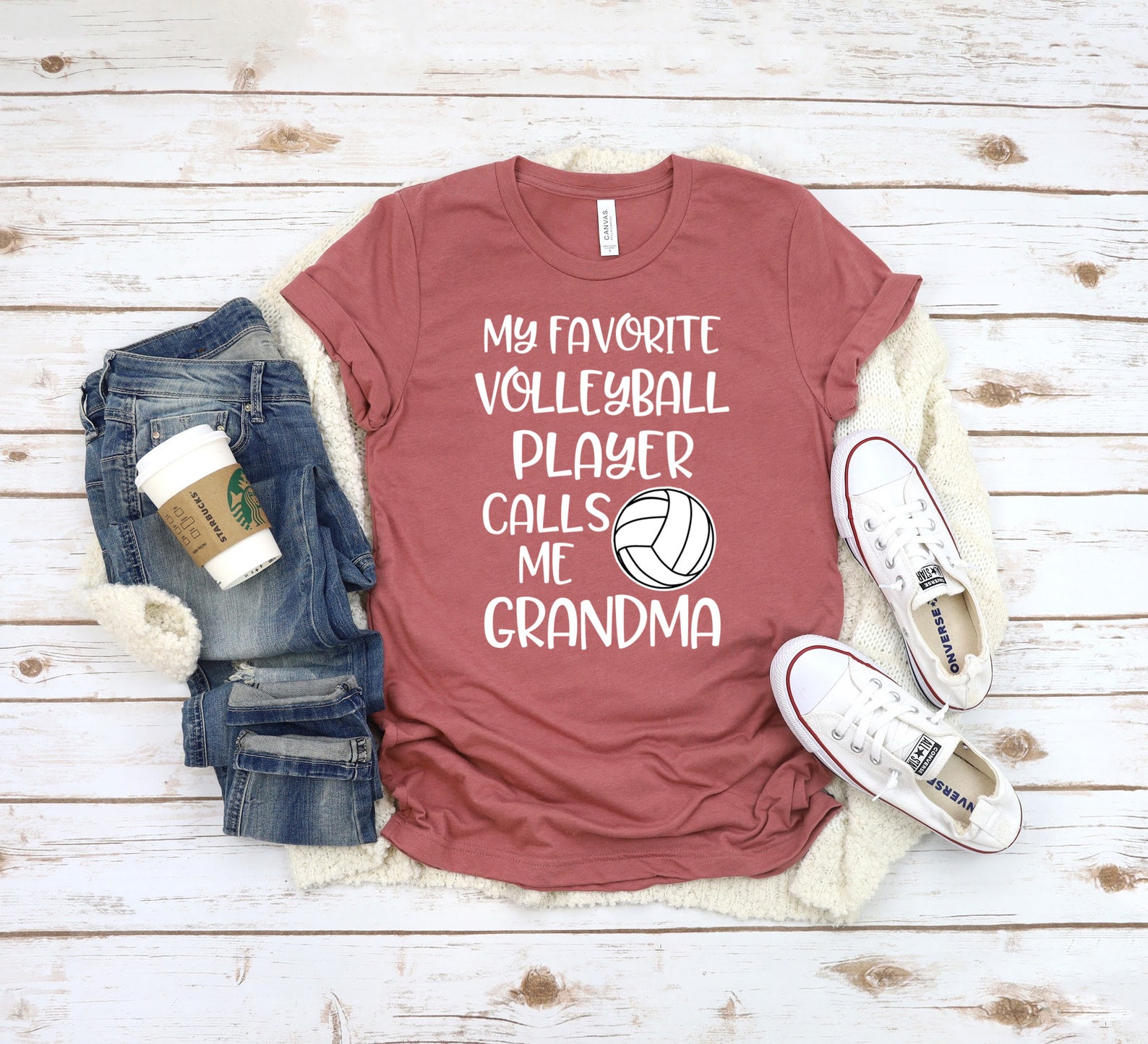 Volleyball Shirt/ Volleyball Grandma Gift/ My Favorite Player Etsy