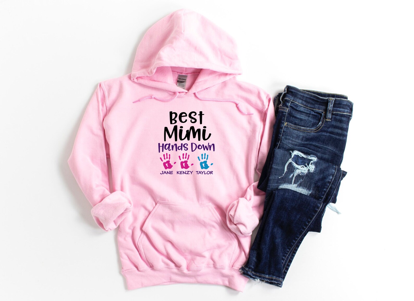 Cute Mimi Sweatshirt/ Fun Grandkids Hand Prints and Names - Etsy