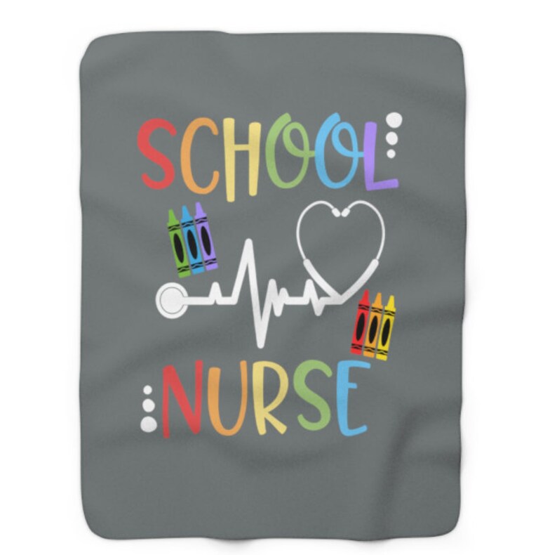 Nurse Blanket/ Cute School RN Fleece Blanket/ School Nurse/ Etsy
