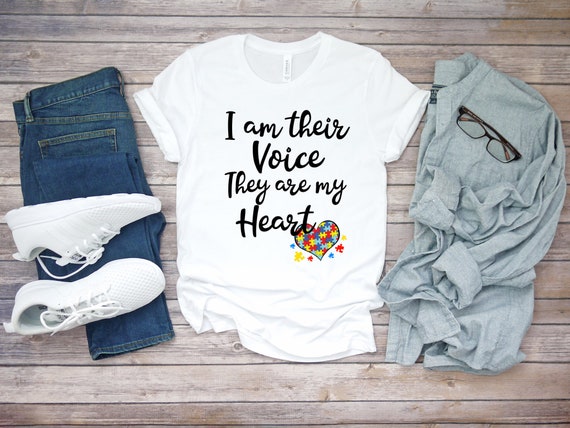 Autism Shirt/ Cute Autism Teacher Shirt/ I am Their Voice They Are My Heart/ Autism Awareness