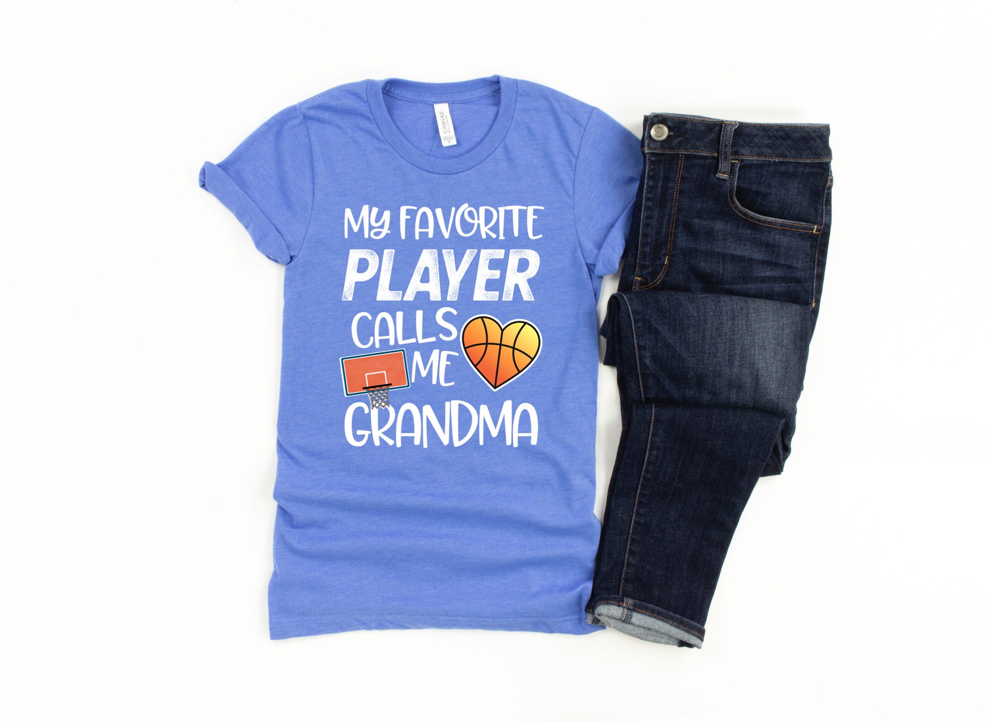 Discover Basketball Shirt/ Cute Basketball Grandma Gift/ My Favorite Player Calls Me Grandma