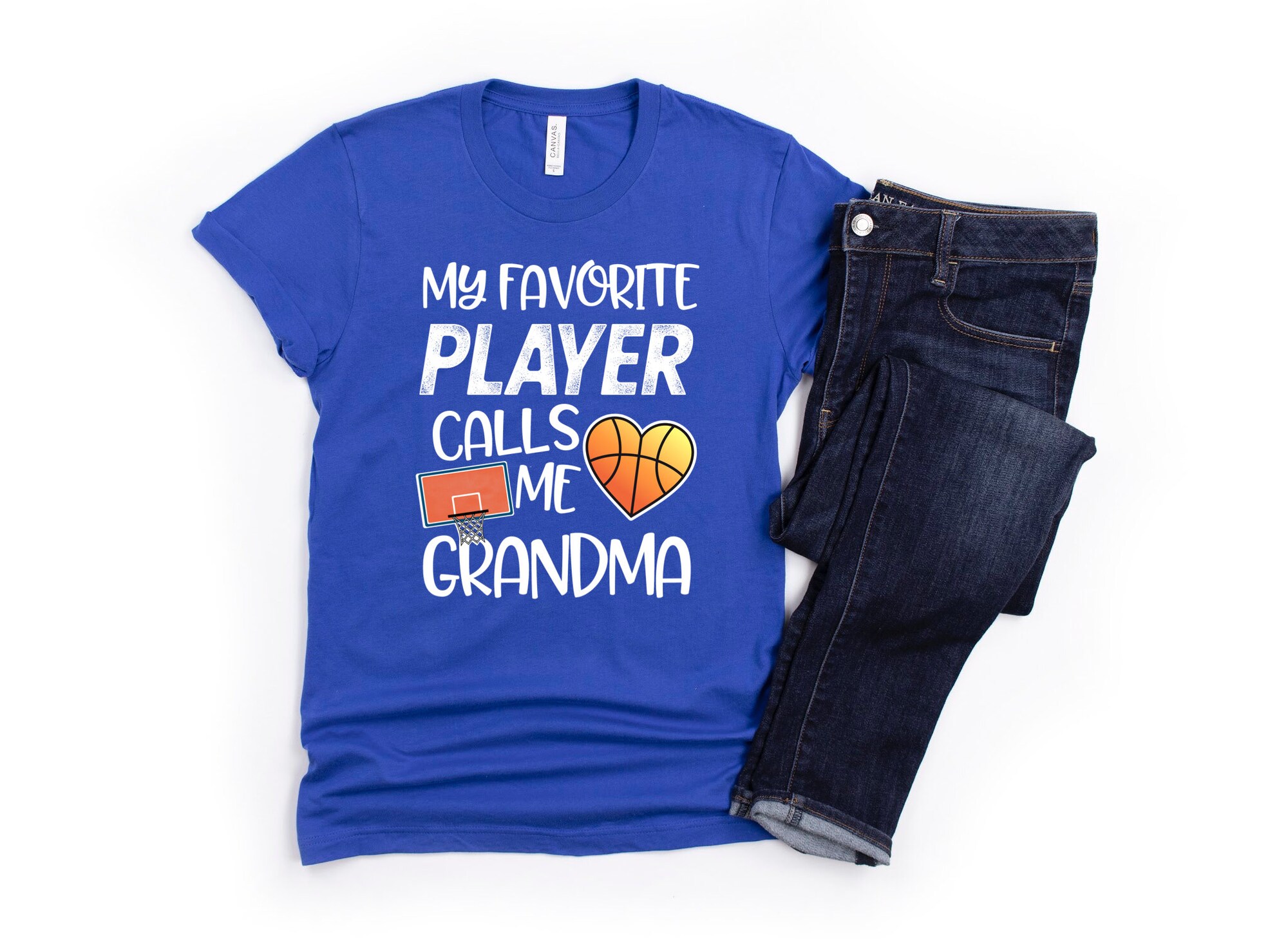 Discover Basketball Shirt/ Cute Basketball Grandma Gift/ My Favorite Player Calls Me Grandma