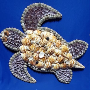 Seashell Sea Turtle Wall Decoration