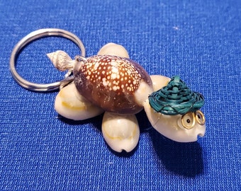 貝殻のカメのキーホルダー - Etsy 日本