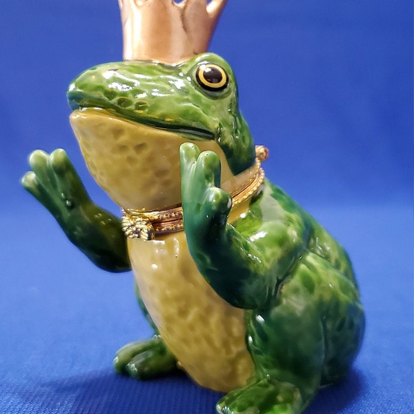 Prince Frog Porcelain Box