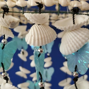Aqua Butterfly Shell Chime - Etsy