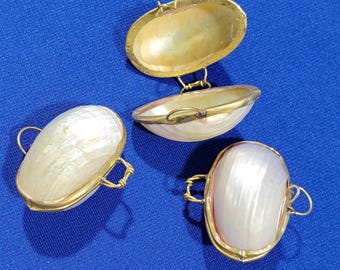Gold Mother of Pearl Pill Box