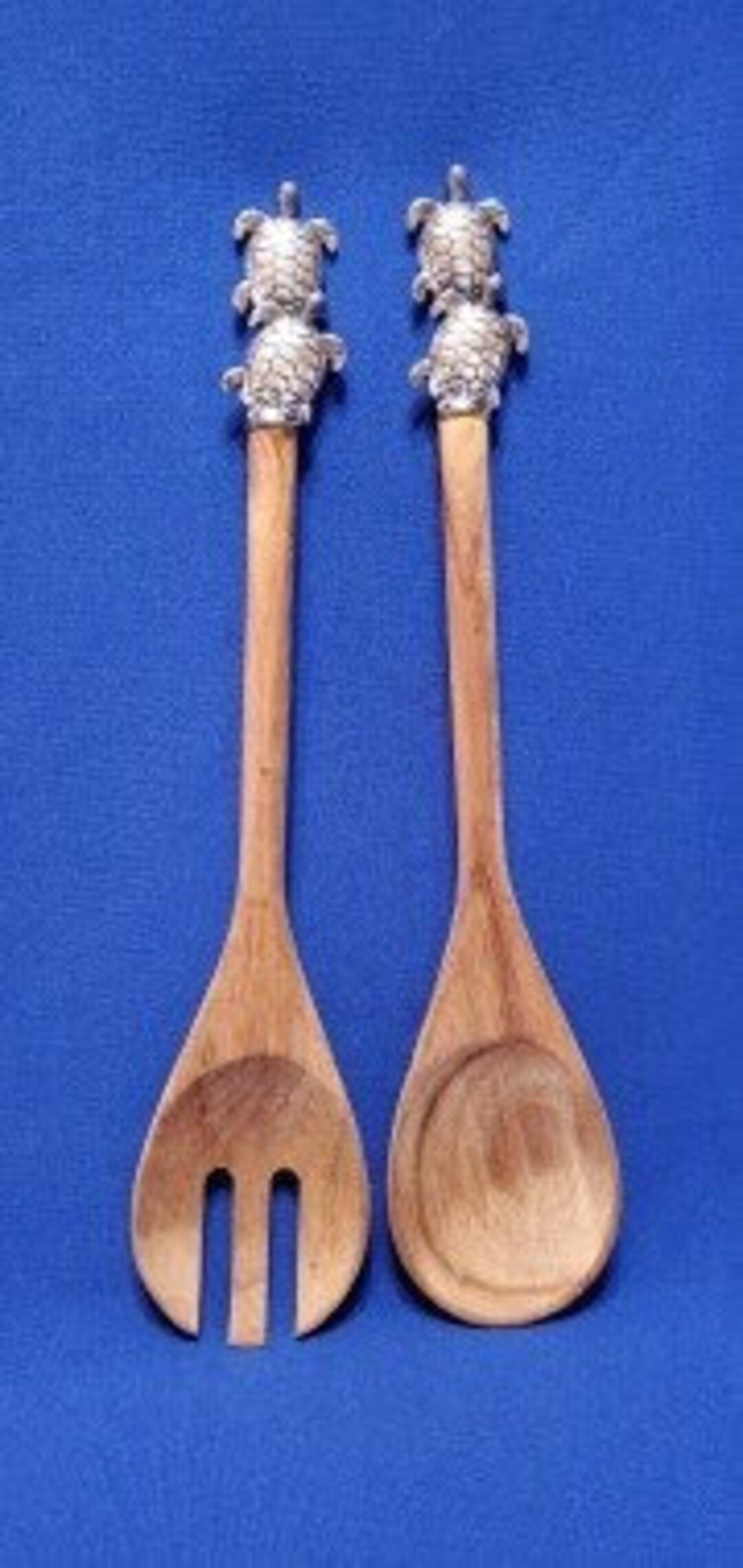 Beautiful Turtle Salad Fork and Spoon Etsy