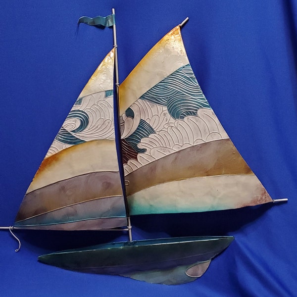 Sailboat Metal Wall Art Etsy