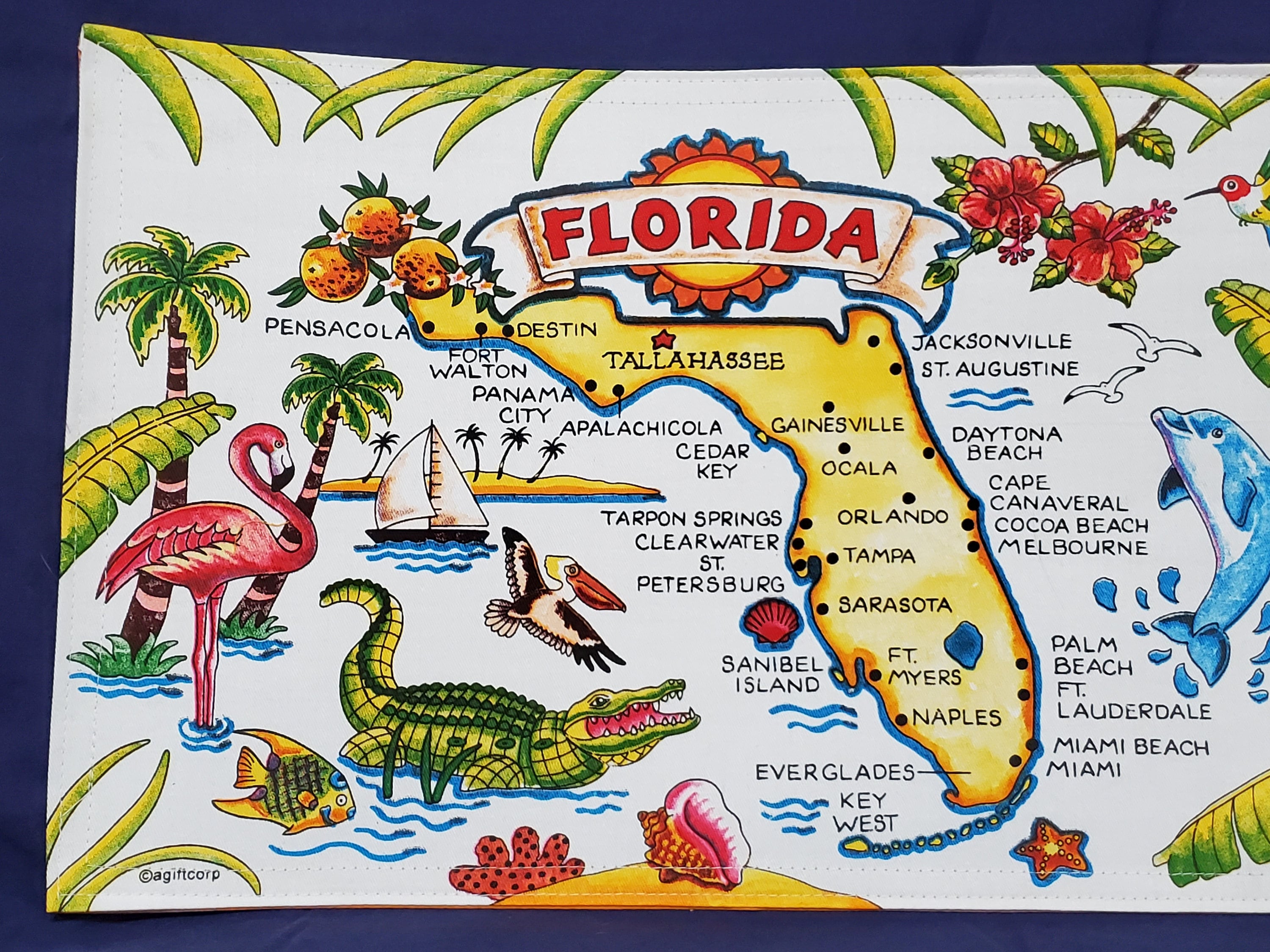 Placemat With Florida Map Etsy
