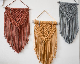 Medium macrame wall hanging / boho wall hanging / modern macrame wall art / boho wall decor / nursery decor / custom macrame / gift under 60