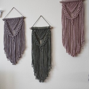 Medium macrame wall hanging / boho wall hanging / modern macrame wall art / boho wall decor / nursery decor / custom color/ gift under 50 image 3