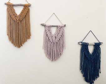 Mini macrame wall hanging / boho wall hanging / modern macrame wall art / boho wall decor / nursery decor / custom macrame / gift under 40