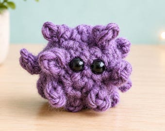 Crochet Virus | Handmade Amigurumi Microbe | Virology Plush | Desk Buddy