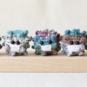 Handmade Crocheted Virus Amigurumi – Masked Microbe Plush Toy