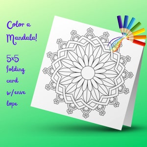 Beate&#39;s Mandala Card - Floral 97