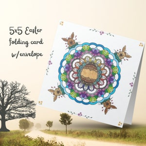 Beate's Easter Mandala Card 197