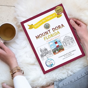Mount Dora, Florida - Adult Coloring Book - Explore the Sights of Mount Dora