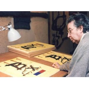 Antoni Tapies Signed Artwork Fc Barcelona Art Collection