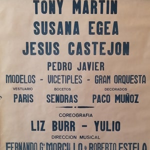 1984 Large Theater Poster from Spanish Show