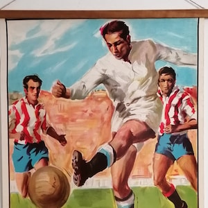 Affiche de football vintage 1982 Angleterre VS Espagne Affiche de la coupe du monde