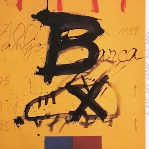 1999 Fc Barcelona di Antoni Tapies Stampa piccola
