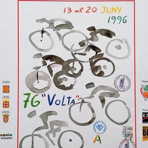 1996 Cycling Poster La Volta by Robert Llimós
