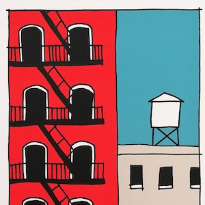 Signierte Kunst New Yok Gebäude Pop-Stil