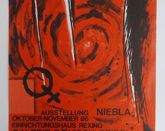 1986 Josep Niebla Poster from Kleve Exhibition