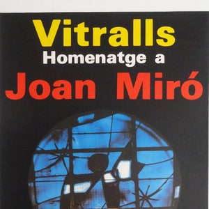 1985 Joan Miró Large Poster, Vitralls Tribute