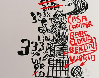 Signed Art Minimalist Print by Martí Guixé