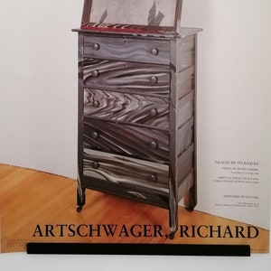 Cartel de Richard Artschwager de la exposición de Madrid de 1989