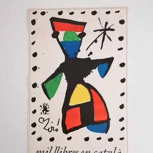 1979 Joan Miró Small Art Poster Edicions 62 Books Anniversary