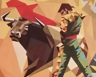 1959 Iberia Fluglinien Antique Werbung Matador und Stier