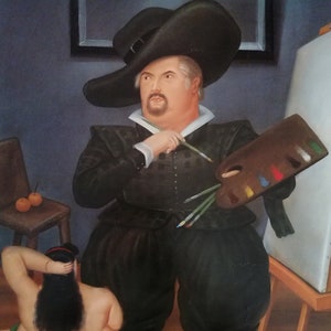 1987 Fernando Botero Exhibition Poster Madrid