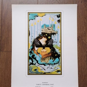 Poster di carte dei tarocchi di Salvador Dali Art 1986