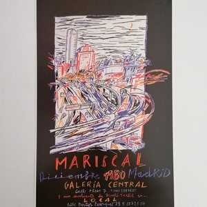 Cartel pequeño de viajes de Madrid de Javier Mariscal Edición 1988