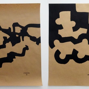 2 Set Poster Chillida 50x70 Serigrafia Arte Brutalista