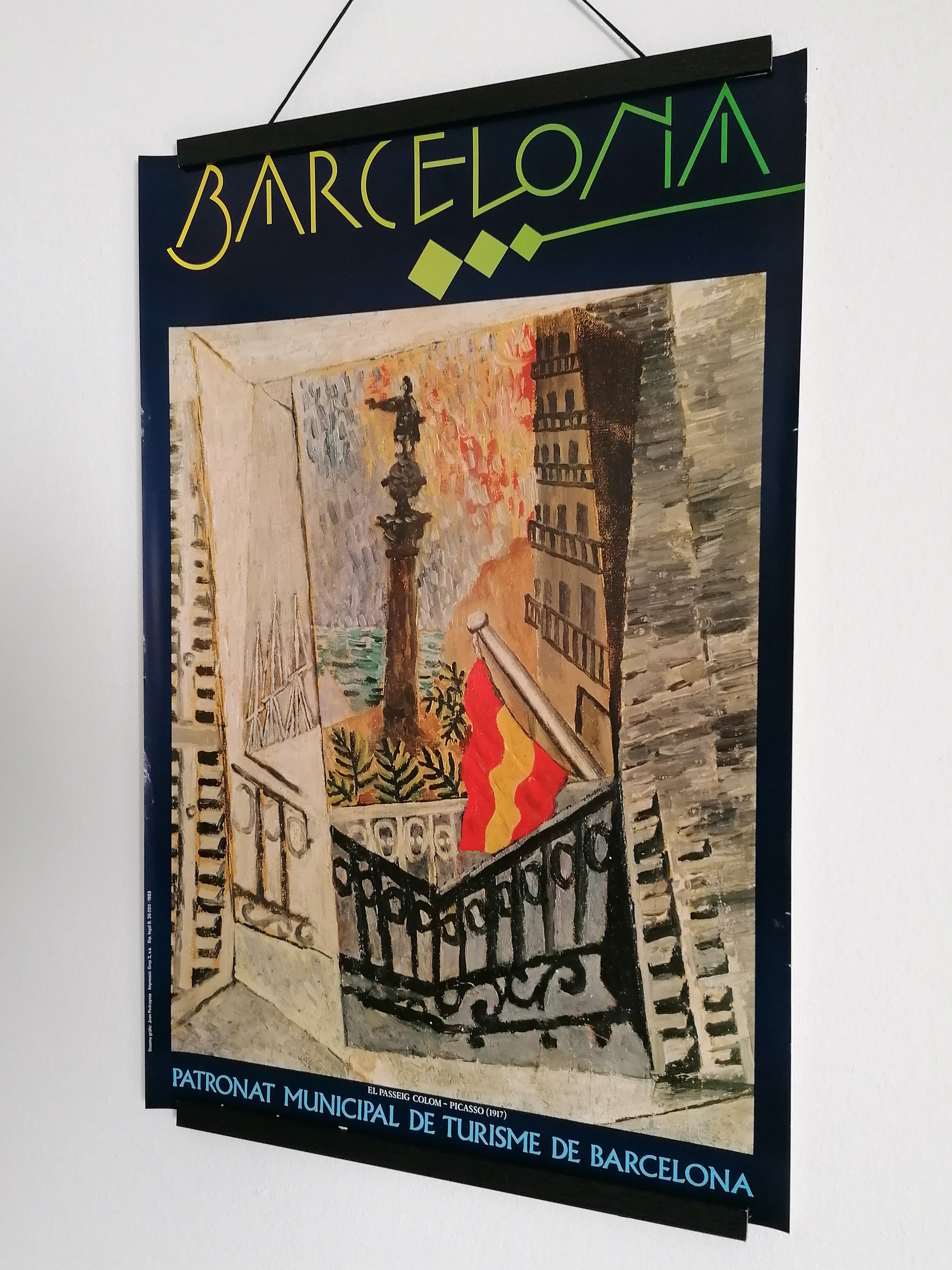 1983 Cubist Style Art Poster 