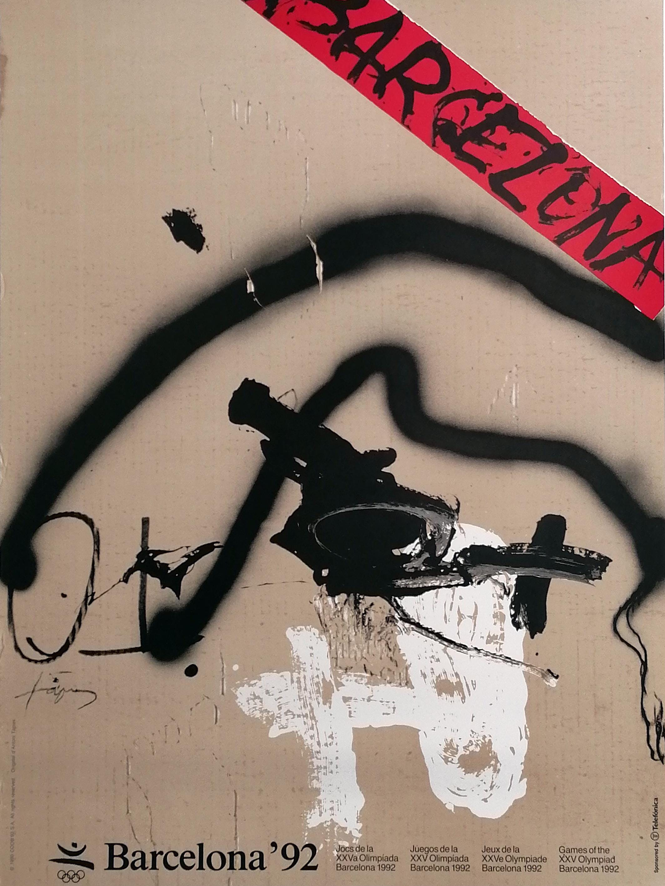 Olympic Poster Barcelona 1992 by Antoni Tapies - Etsy