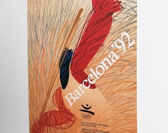 Barcelona '92 Olympic Games – 1990 – Original Poster by América Sánchez | 70 × 50 cm | Spain | €175