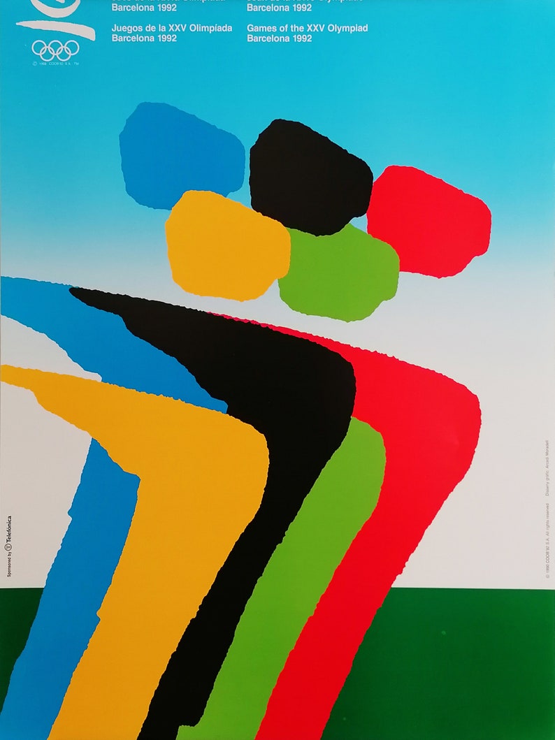 Olympic Poster From Barcelona 1992 by Arcadi Moradell - Etsy