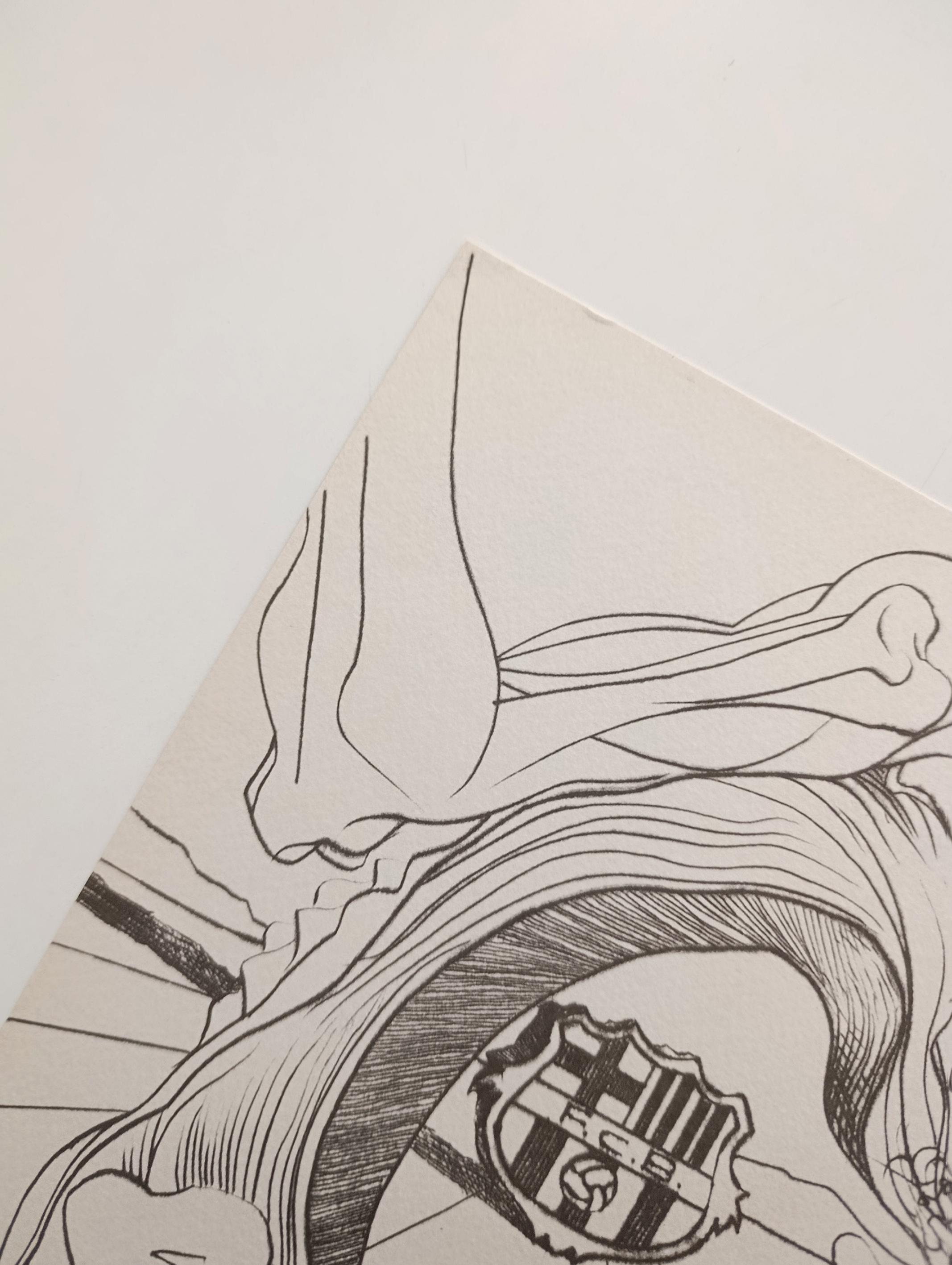 サルバドール・ダリのサイン入りアート FCバルセロナの委託作品 - Etsy