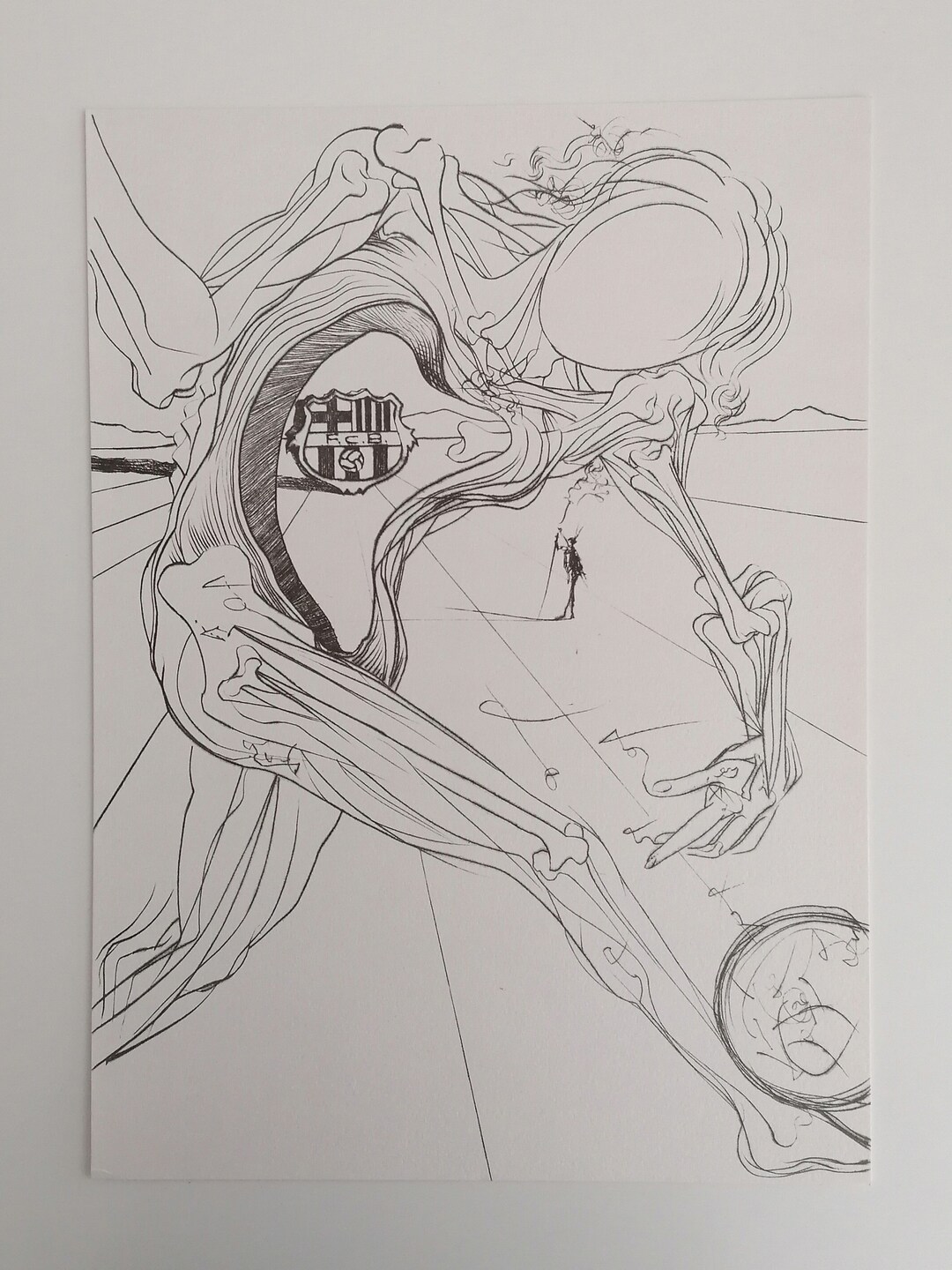 Affiche SALVADOR DALI FC Barcelone encadrée édition limitée à 1000