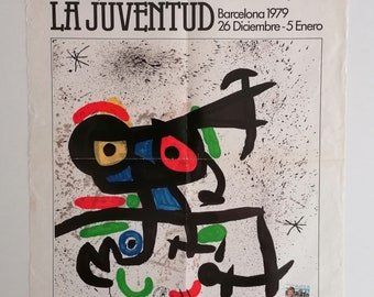 1979 Joan Miró Poster from Barcelona Exhibition