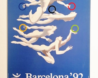 Barcelona 92 Poster Olympic Art Summer Games by Onésimo