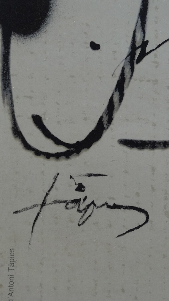 アントニタピエス　FCバルセロナ　ポスター　フレーム付き　ミロ展 アントニタピエス FCバルセロナ ポスター フレーム付き ミロ展