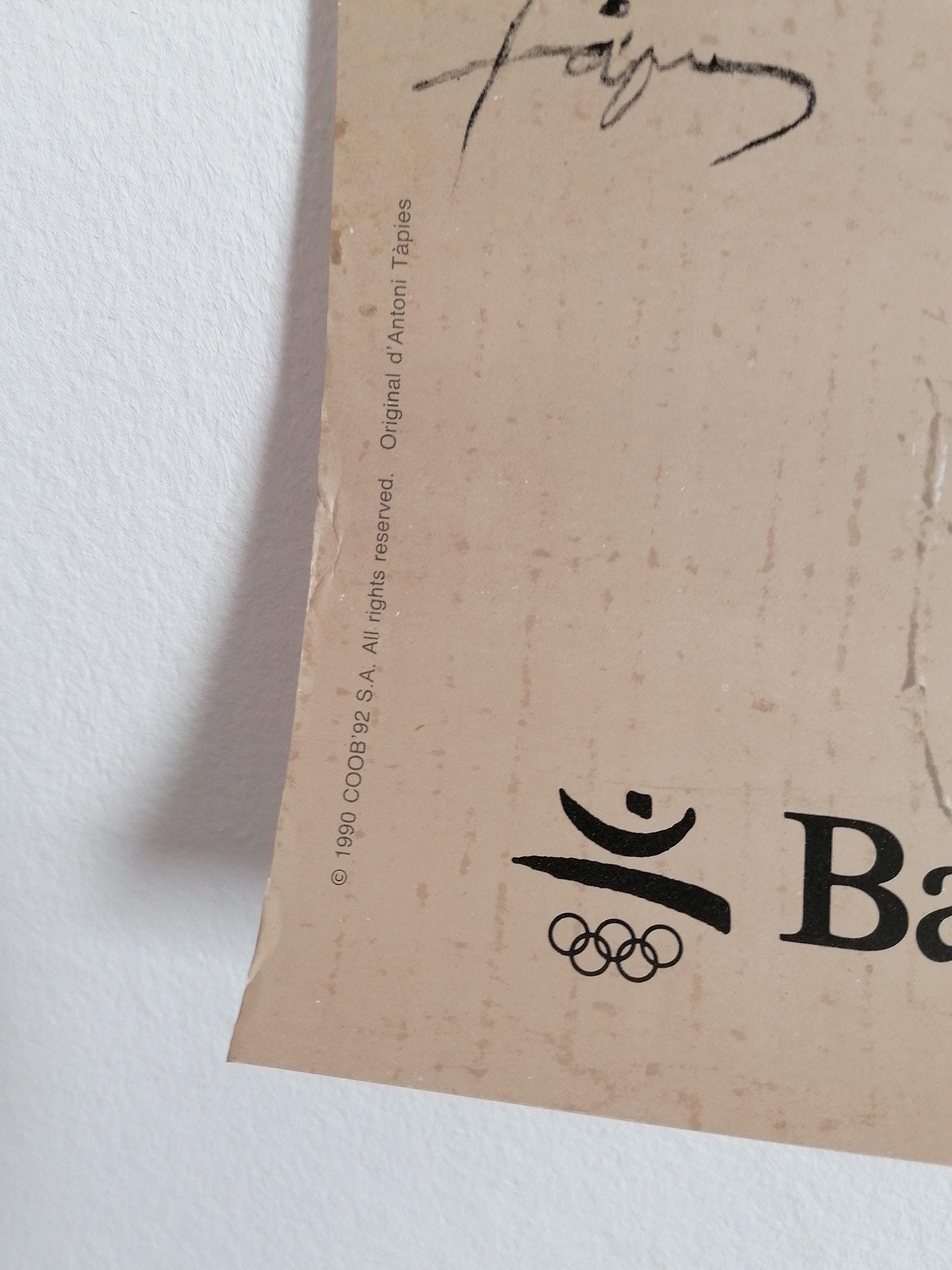 Olympic Poster Barcelona 1992 by Antoni Tapies - Etsy